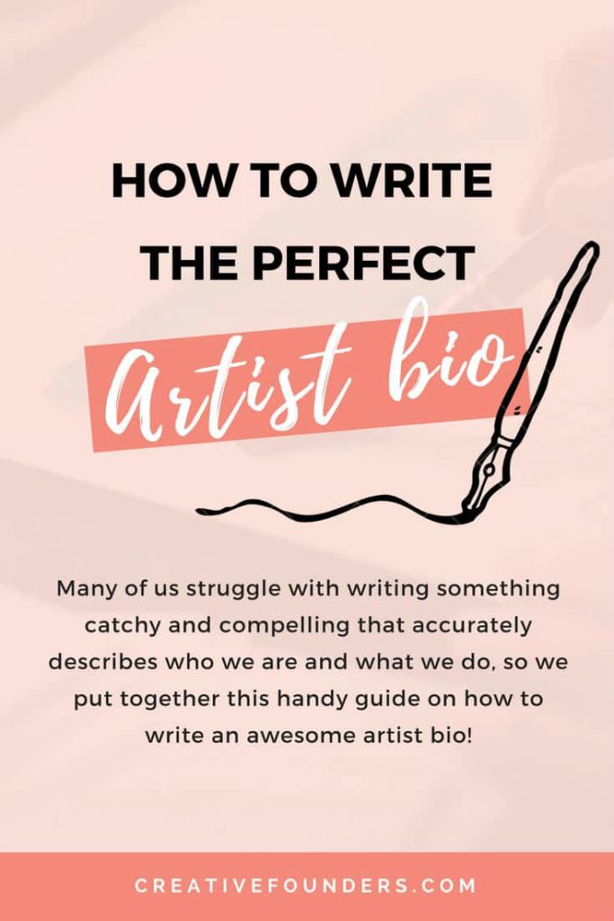how to write a visual artist biography